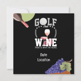 Golf- und Weinpaarungen Party für Golfer Save The Date