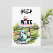 Golf- und Weinparkplatz Party für Golfer Einladung (Stehend Vorderseite)