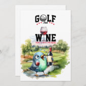 Golf- und Weinparkplatz Party für Golfer Einladung (Vorne/Hinten)
