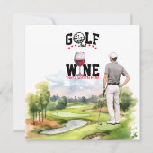 Golf- und Weinparkplatz Party für Golfer Save The Date (Vorderseite)