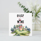 Golf- und Weinparkplatz Party für Golfer Save The Date (Stehend Vorderseite)