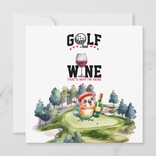 Golf- und Weinparkplatz Party für Golfer Save The Date (Vorderseite)