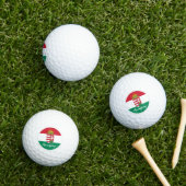 Golf Ungarn & Ungarische Flagge / Golf Ball (Insitu Gras)