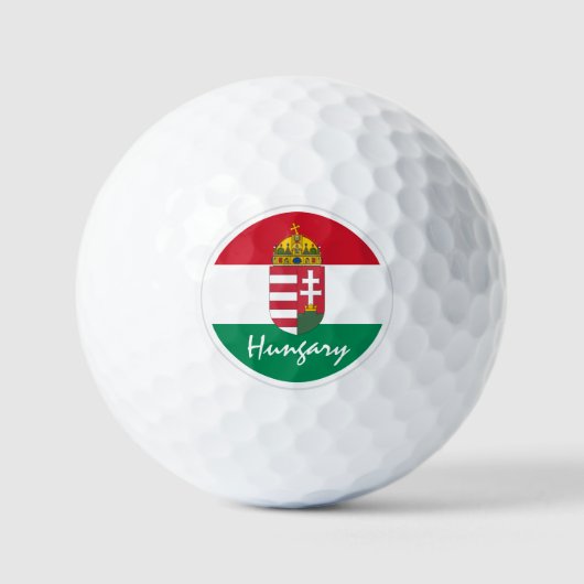 Golf Ungarn & Ungarische Flagge / Golf Ball (Vorderseite)