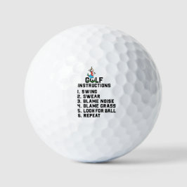 Golf Unicorn mit lustiger Unterweisung für Golfer Golfball