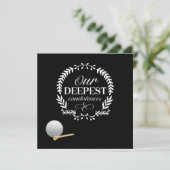 Golf Unser tiefstes Beileid Golf Black Karte (Stehend Vorderseite)