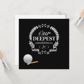 Golf Unser tiefstes Beileid Golf Black Karte (Vorderseite/Rückseite Beispiel)