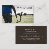 Golf-Unterricht, Golf Club, Golfer, Golf-Coach Visitenkarte (Vorne/Hinten)