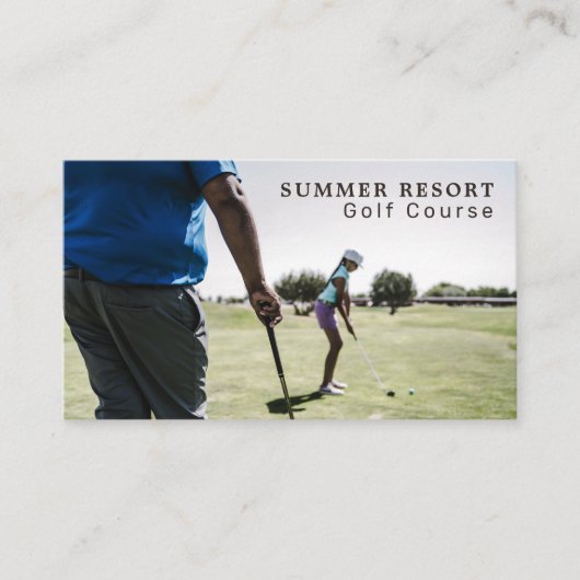 Golf-Unterricht, Golf Club, Golfer, Golf-Coach Visitenkarte (Vorderseite)