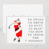 Golf Urlaub Weihnachtskarten (Vorne/Hinten)