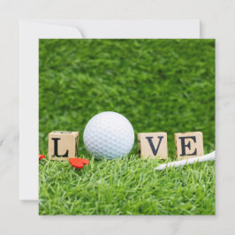 Golf Valentine Day Ball mit Liebe Holz Word