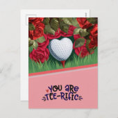 Golf Valentine's Day Card - T-Shirt Ihre Liebe hoc Feiertagspostkarte (Vorne/Hinten)