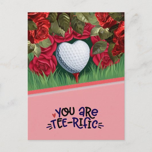 Golf Valentine's Day Card - T-Shirt Ihre Liebe hoc Feiertagspostkarte (Vorderseite)
