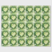 Golf Valentinstag mit herzförmigem Golfplatz Geschenkpapier (Flach)