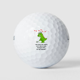 Golf Valentinstag mit rotem Herzen Golfball