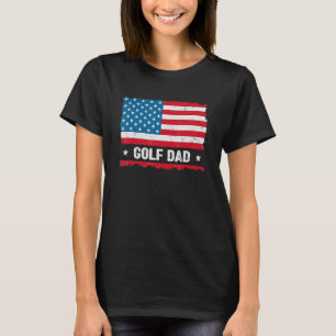 Golf Vater America Us Flag Patriot Vintag T-Shirt