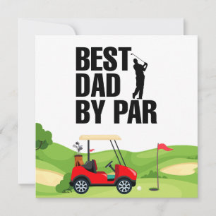 Golf-Vater Bester Vater Nach Par Für Daddy Vaterta Karte