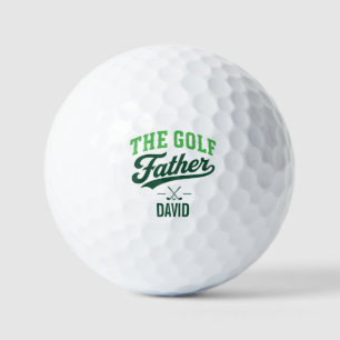 Golf Vater Grün Vintage Namensdesign Golfball