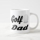 Golf Vater Halbtext Riesenkaffee Tasse (Rechts)
