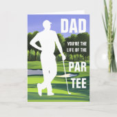 Golf Vater Leben des Par T-Shirts Sonniger Vater T Dankeskarte (Vorderseite)