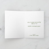 Golf Vater Leben des Par T-Shirts Sonniger Vater T Dankeskarte (Innenseite)