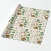 Golf Vater mit Golf-Ausrüstung mit Fahne für Golfe Geschenkpapier (Ungerollt)