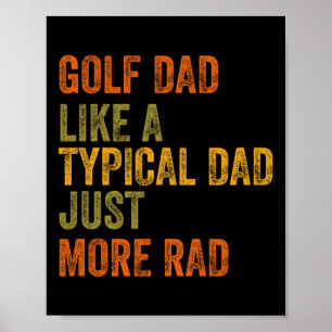 Golf Vater noch Krasser Retro-Vintager Text Poster