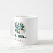 Golf-Vater-personalisiertes Tassen-Geschenk Kaffeetasse (Vorderseite Links)