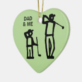 Golf-Vater-und Sohn-Weihnachtsfeiertag Keramik Ornament (Links)