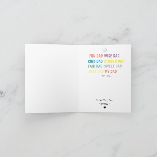 Golf Vater Vathage Personalisiert Karte (Innenseite)