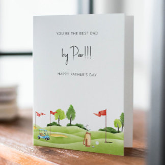 Golf Vater's Day Card Bester Vater nach Par Ankündigung