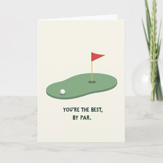 Golf Vatertag Szene Karte (Vorderseite)