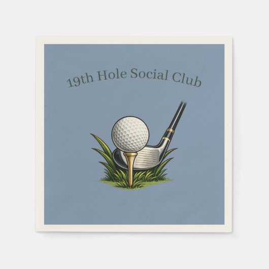 Golf-Veranstaltungen Cocktail Serviette (Vorderseite)