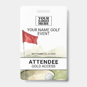 Golf-Veranstaltungsabzeichen Ausweis