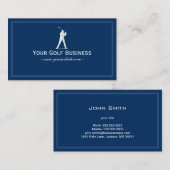 Golf-Verein-Marine-Blau-schlichtes einfaches Visitenkarte (Vorne/Hinten)