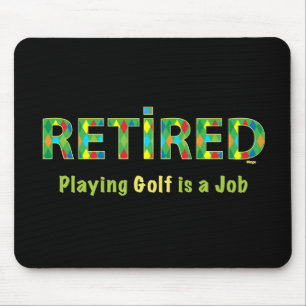 GOLF - Verleumden, Golf spielen ist mein JOB-Mausp Mousepad