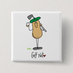 Golf Verrückte T-Shirts und Geschenke Button