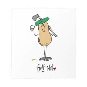 Golf Verrückte T-Shirts und Geschenke Notizblock