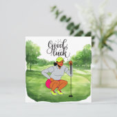 Golf "Viel Glück auf dem Golfplatz, Lady Golfer!" (Stehend Vorderseite)