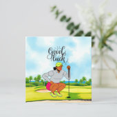 Golf "Viel Glück auf dem Golfplatz, Lady Golfer!" (Stehend Vorderseite)