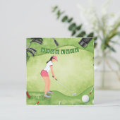 Golf "Viel Glück auf dem Platz, Golferin!" (Stehend Vorderseite)