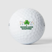 Golf viel Glück Golf mit Kleeblatt und T-Shirts Golfball (Vorderseite)