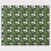 Golf Viel Glück mit Kleeblatt St. Patrick's Day   Geschenkpapier (Flach)