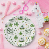 Golf Viel Glück mit Kleeblatt St. Patrick's Day Pappteller (Party)