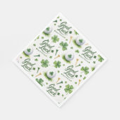 Golf Viel Glück mit Kleeblatt St. Patrick's Day Serviette (Ecke)