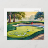 Golf Vielen Dank, dass Sie die Wasserfarbenflagge Postkarte (Vorne/Hinten)