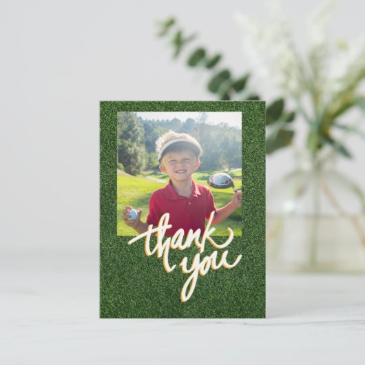 Golf Vielen Dank Erstellen Sie Ihr eigenes Foto Go Postkarte (Stehend Vorderseite)