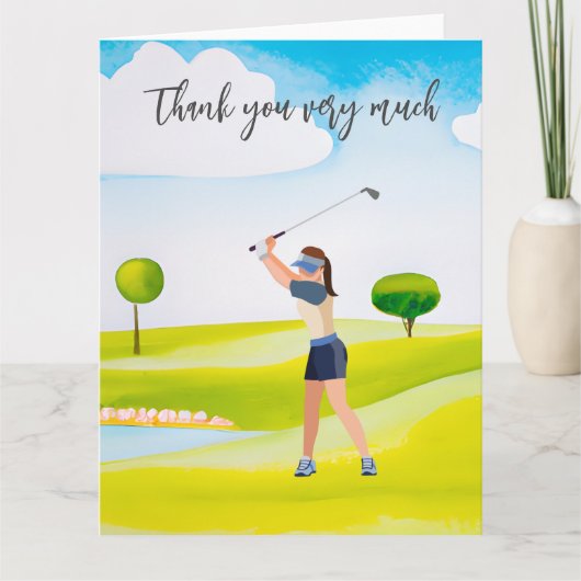 Golf Vielen Dank für Ihre Karte für Golfer (Vorderseite)
