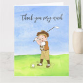 Golf Vielen Dank für Ihre Karte für Golfer (Vorderseite)