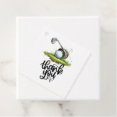 Golf Vielen Dank für Text mit Golfball auf Grün Geschenkanhänger (Beispiel)